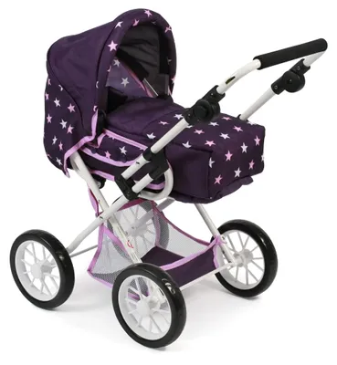 Produktbild von Bayer Chic 2000 560 71 Kombi-Puppenwagen Leni, Stars lila, 64 x 37 x 68 cm