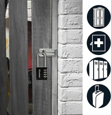 Produktbild von Famanu Zahlenschloss Aluminium schwarz - 4 x 10,2 x 1,5 cm