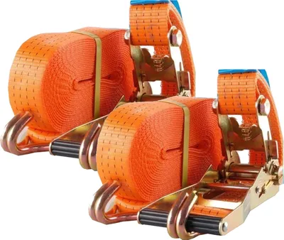 Produktbild von 2x Spanngurt Ratschen Zurrgurt 10m 4t 4000kg 4to ORANGE 2-tlg.