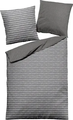 Produktbild von DORMISETTE Bettwäsche Flanell BL 135x200 cm grau Bettbezug Bettzeug