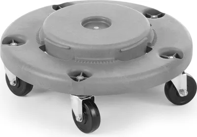 Produktbild von Wagen für Abfalleimer rund, AmerBox, Passend für 691038, Hellgrau, ⌀455x(H)165mm