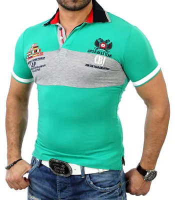 Produktbild von Cipo & Baxx Herren Classic Poloshirt C-5318 Grün S