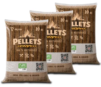 Immagine prodotto di BBQ-Toro Pellet di mele al 100% di legno di melo, 30 kg, pellet per affumicatura, pellet di legno, per barbecue e altro ancora