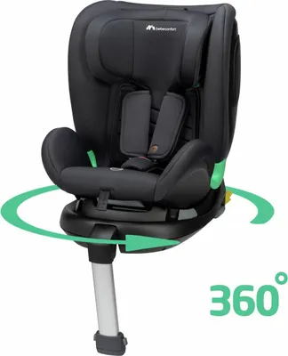 Image de Bebeconfort Atlas 360 i-Size, Siège-auto ISOFIX 360 pivotant, 0-12 ans, 10 positions d'appui-tête, 4 positions allongées, protection contre les chocs latéraux, Mineral Black