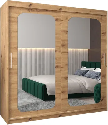 Produktbild von MEBLE KRYSPOL Promo 3200 Schlafzimmerschrank zwei Schiebetüren - Artisan
