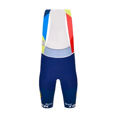 Obrázok produktu pre SANTINI Krátke cyklistické šortky so šľapkami - LIDL TREK 2024 TEAM ORIGINAL - modré/červené 4XL