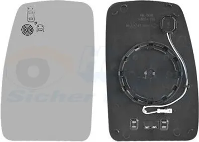 Zdjęcie produktu dla Lusterko boczne zewnętrzne, lewe, do samochodu RENAULT MASTER III furgon (FV), konwexowe, podgrzewane, numer części: 4388861