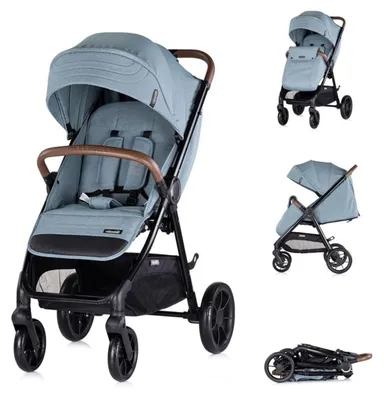 Produktbild von Chipolino Kinderwagen Ultera Buggy klappbar Korb Federung Hinterradbremse Gurt blau