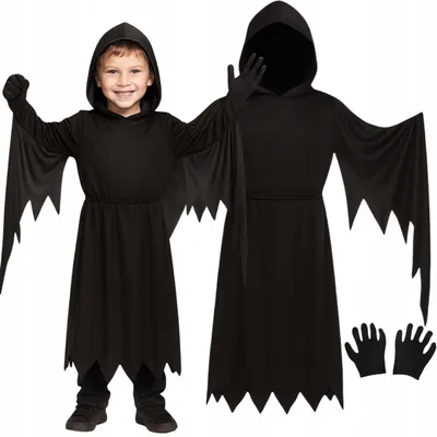 Produktbild von Hopki Kostüm Tod Geist Schrecken Sensenmann Halloween 146-152