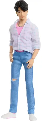 Produktbild von Mattel KPop Demon Hunters Saja Boys Jinu Modepuppe in „Soda Pop“-Bühnenoutfit mit themenbezogenem Zubehör aus dem Film, Modepuppe, Männlich, 4 Jahr(e), Mädchen, 317,5 mm, Mehrfarbig