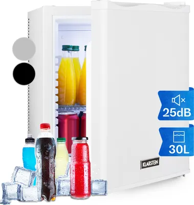 Produktbild von Klarstein Mini Kühlschrank für Zimmer, 30L Mini-Kühlschrank für Getränke & Kosmetik, Kleine Minibar, Kühlschrank Klein & Leise, Verstellbare Ablagen, Kleiner Skincare Kühlschrank 5-15°C