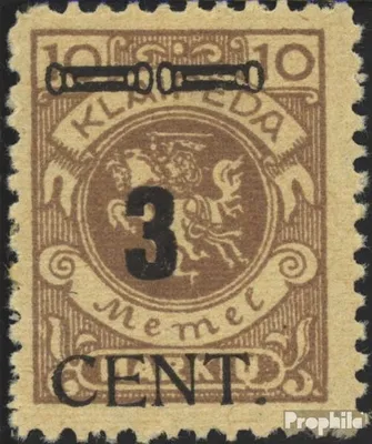 Produktbild von Briefmarken Memelgebiet 1923 Mi 186  postfrisch Aushilfsausgabe