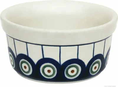 Produktbild von Original Bunzlauer Keramik Dessertschale Ø9,0cm Creme Brulee Soufflee-Förmchen Ragout fin Dip Schale Würzfleisch Auflaufform-Schälchen mit 100 ml für Desserts, Muffins, Pasteten im Design 8