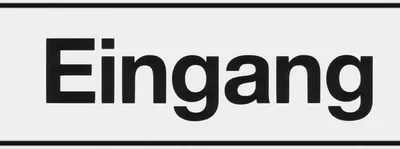 Produktbild von Metafranc Klebeschild "Eingang" - 200 x 48 mm / Beschilderung / Infoschild / Türschild / Gewerbekennzeichnung / Grundstückskennzeichnung / Orientierun
