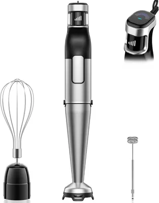 Stabmixer-Set 3-in-1, 1100 W, Edelstahl, Handmixer