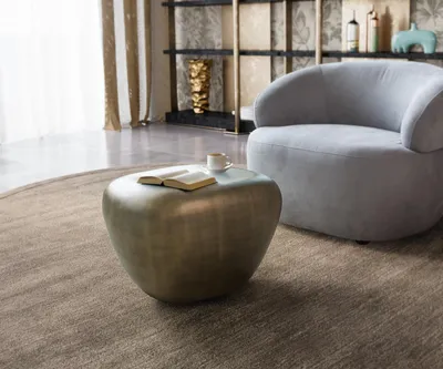 Produktbild von DELIFE Couchtisch Caramia 55x45 cm Metallic Gold