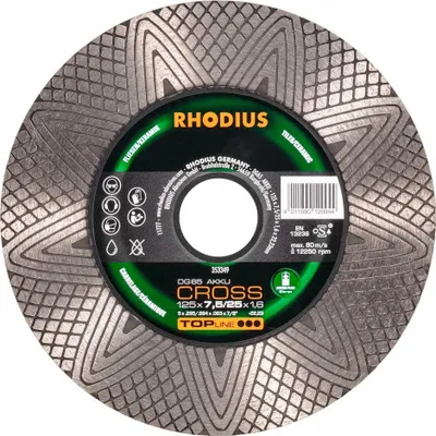 Immagine prodotto di RHODIUS DG65 ACCU CROSS 125 x 7,5/25 x 1,6 x 22,23 TOPline