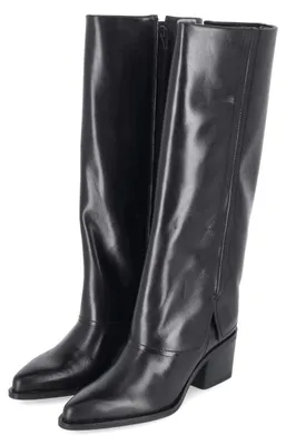 Immagine prodotto di Kaerlek stivali da donna in pelle liscia nera taglia: 39