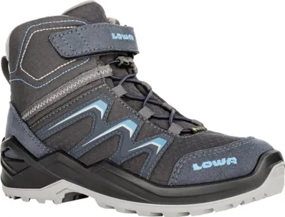 A single child's hiking boot is shown against a white background.