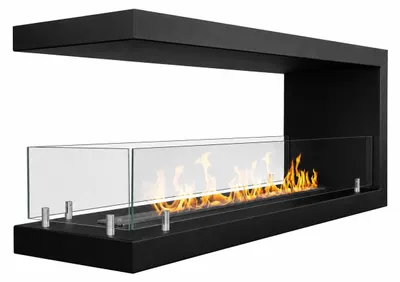 Immagine prodotto di Maratea 120 - Camino a Bioetanolo da Incasso Trifacciale 120x50x30 cm con Bruciatore 1,25lt in Acciaio