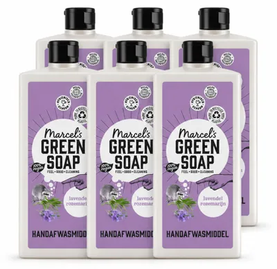 Produktbild von 6 x Marcel's Green Soap Spülmittel - Lavendel & Rosmarin - 500 ml - Vorteilspackung - 6 Stücke