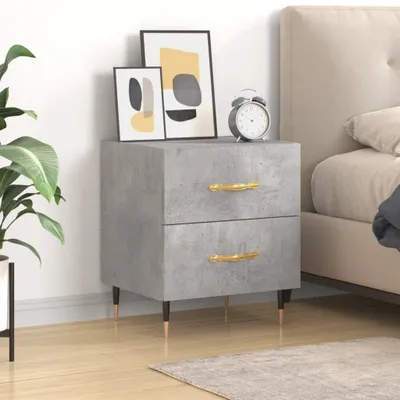 Zdjęcie produktu dla vidaXL Stolik nocny betonowy szary 40x35x47,5 cm materiał drewnopochodny