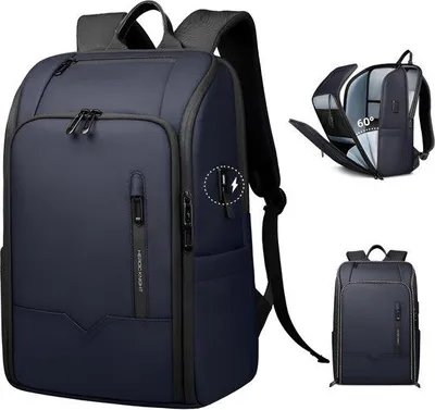 Produktbild von CarryQuest® - Rucksack - große Kapazität - Laptopfach - wasserabweisend - blau