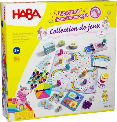 Obrázok produktu pre Kolekcia hier s jednorožcom Haba - magické vzdelávacie hračky pre deti od 3 rokov