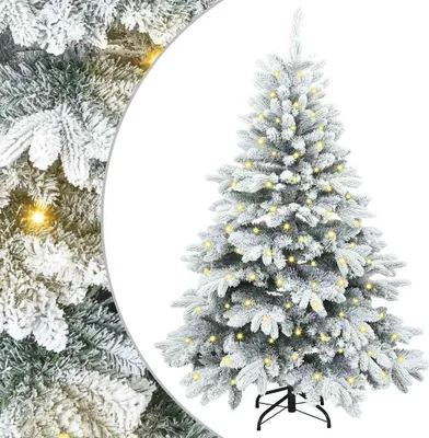 Obrázok produktu pre Umelý vianočný stromček s 150 LED-i Biela 120 cm PE a PVC