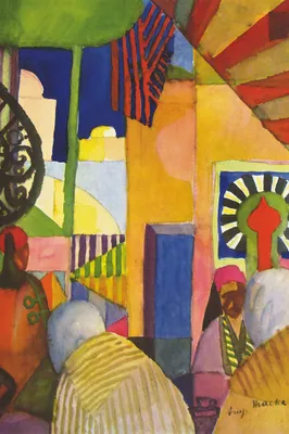 Produktbild von August Macke Kunstdruck Bild - Im Bazar, 1914 (180 x 120 cm)