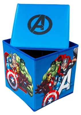 Produktbild von Marvel Avengers Kinder Spielzeugkorb mit Deckel 30x30x30 cm