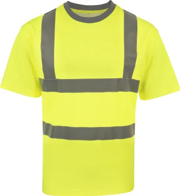 Produktbild von Korntex KXPCSHIRT | Herren Shirt Blended fabric T-Shirt, EN ISO 20471:2013 - Farbe: Signal Yellow - Größe: XL