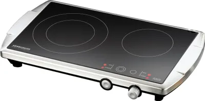 Produktbild von Doppelkochplatte CT 3400/E, Gehäuse aus Edelstahl, original SCHOTT Ceran® Glaskeramik Kochfläche, energiesparend, 2 Kochzonen, versenkbare Knebel