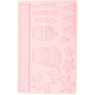 Produktbild von Fondantform -Silikon- Geburtstag 12,5 x 19,5 cm