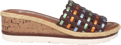 Produktbild von Ara Damen Leder Sandale Cadiz Slipper mit 5,5 cm Keilabsatz in Puderfarben