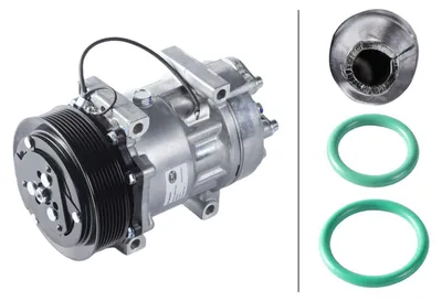 Immagine prodotto di Compressore dell'aria condizionata 24 V, Ø 132 mm, HELLA Thermo-Expertise, compatibile, tra l'altro, con VOLVO FM