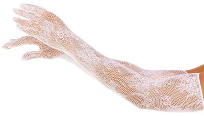 Image de Leg Avenue - Gants Fleurs Rouges Blancs