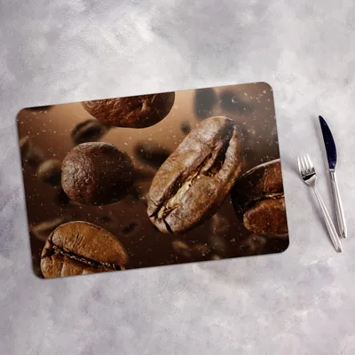 Produktbild von Tischset 4x45x30 cm Platzset Tischmatte Platzmatte Untersetzer - Kaffeespritzer und Rauch