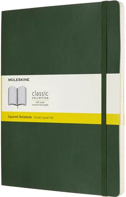 Image de Moleskine Carnet de notes, Xlarge, quadrillé, couverture souple, vert myrte