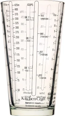 Produktbild von KitchenCraft Glasmessbecher für Nasse / Trockene Zutaten, 425 ml