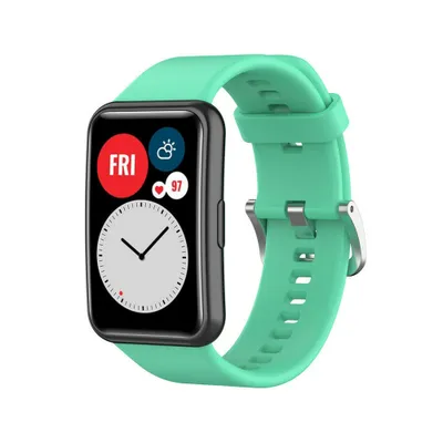 Produktbild von Strap-it Huawei Watch Fit New Silikonarmband (Aqua)