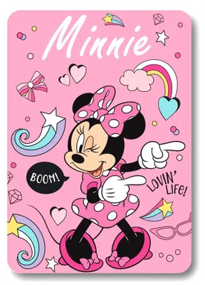 Produktbild von Disney Minnie Maus Kuscheldecke für Kinder 140x100cm