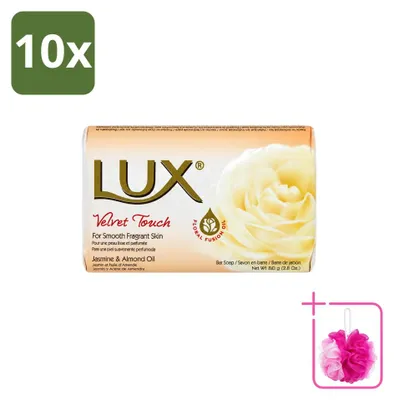 Immagine prodotto di 10 saponette Lux Velvet Touch - Idratanti - 80 g - Confezione risparmio - 10 pezzi