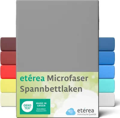 A stack of folded fabric products in various colors, with the main product in gray prominently displayed.