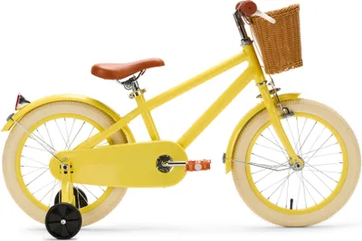 Produktbild von Generation Retro 16 Zoll Gelb – Kinderfahrrad mit Korb