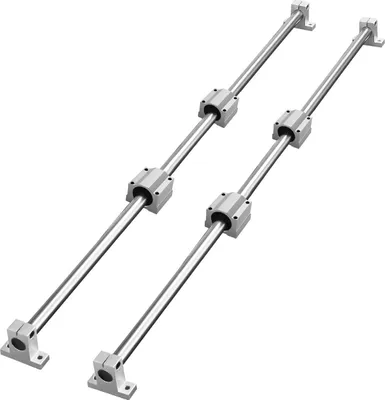 Obrázok produktu pre Sada lineárnych vodiacich líšt, SFC20 1200 mm, 2 ks 39,4 palca/1000 mm SFC20 vodiace lišty 4 ks SC20 posuvné bloky 4 ks podpery líšt, sada lineárnych líšt a ložísk pre automatizované stroje CNC DIY projekt