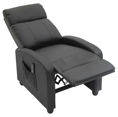 Produktbild von HOMCOM Fernsehsessel mit Liegefunktion, Relaxsessel mit Massagefunktion, Schwarz