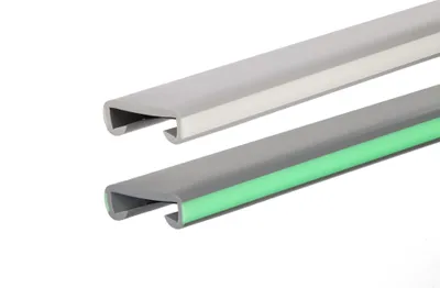 Zdjęcie produktu dla QUEST Profil poręczowy, poręczówka PCV Fotoluminescyjna 40x8 mm, 1m, listwa poręczowa, okładzina poręczowa, szary