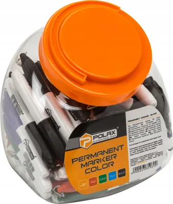 Zdjęcie produktu dla Marker mini budowlany permanentny różne kolory 80szt Polax