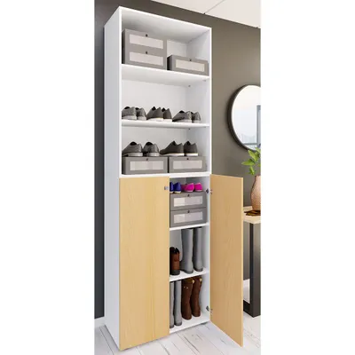 Produktbild von VCM XL Holz Großer Schuhschrank Schuhregal Groß Stiefel Dielenmöbel Lona 6 Fächer
